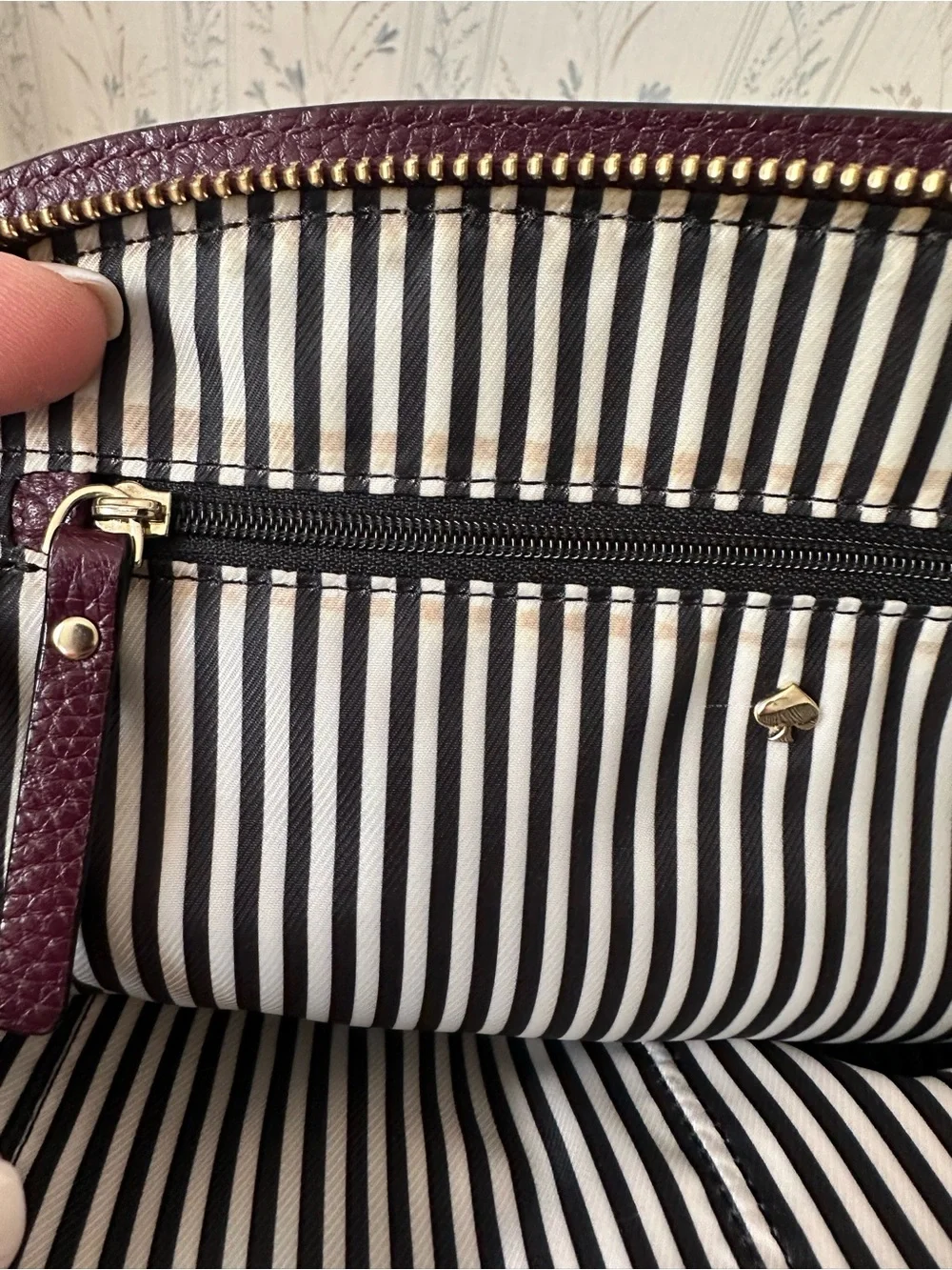 Kate Spade Plum Pebbled Leather Satchel